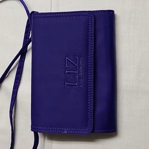 Liz Claiborne Wallet Removable Skinny Strap Purse Purple